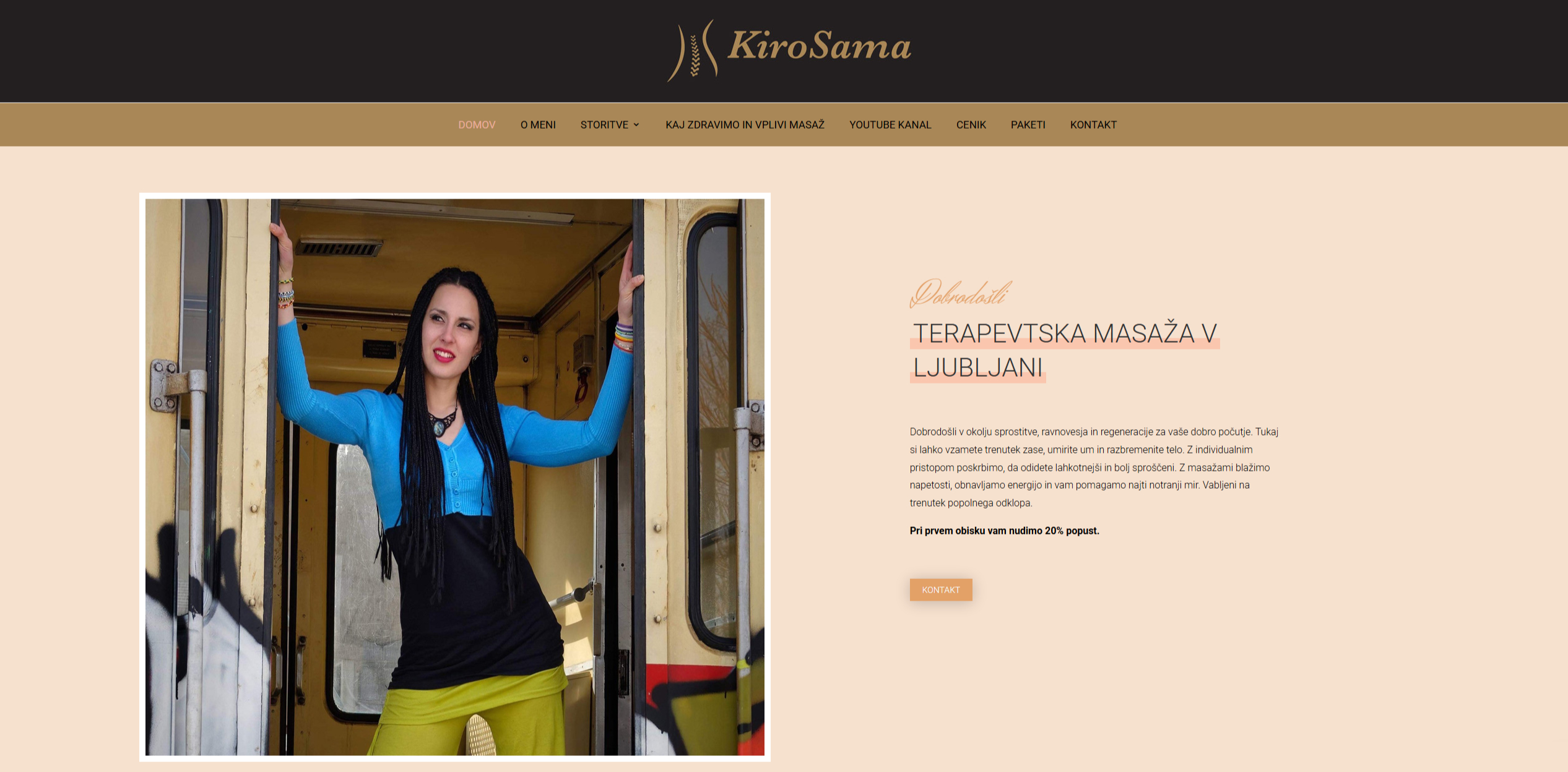 kirosama terapevtske masaže